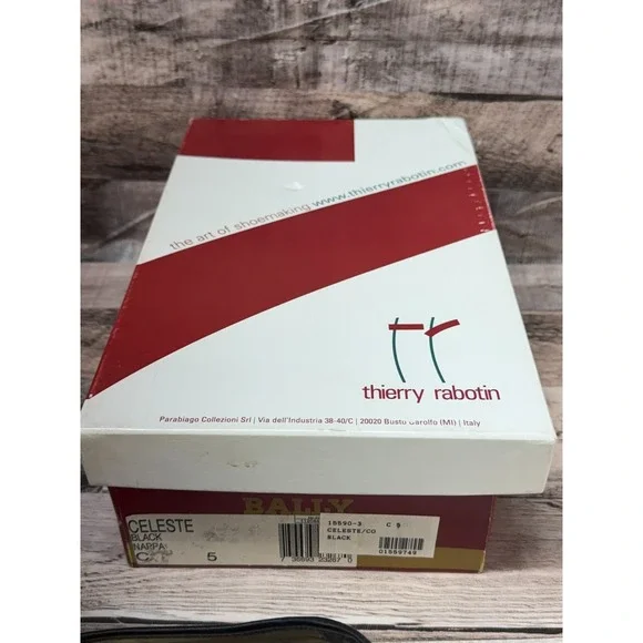 Bally Celeste Ballerina Women Flat Shoes Black Made in Italy Size 5 - Picture 11 of 13